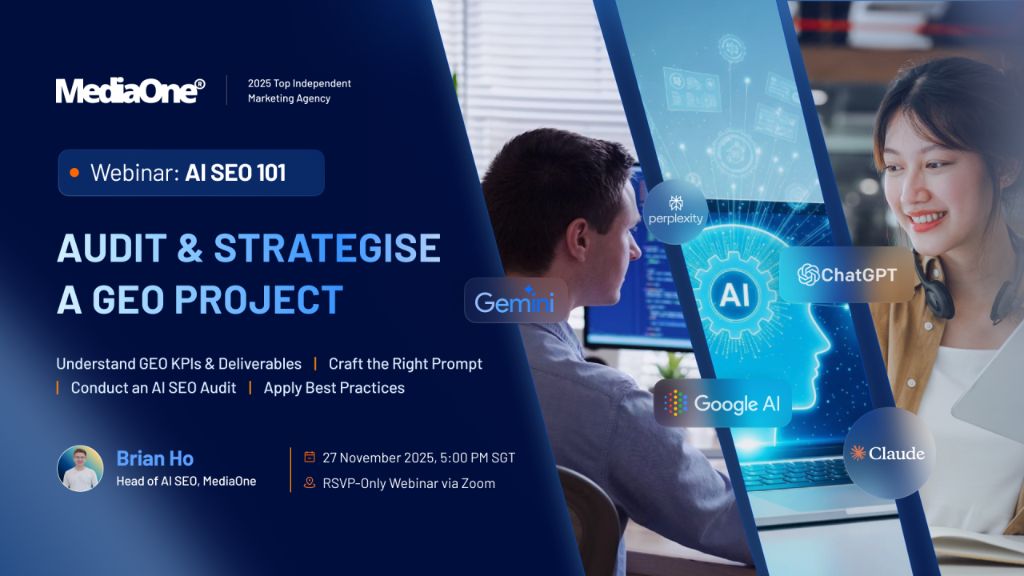 Webinar · AI SEO 101 · MediaOne x Brian Ho