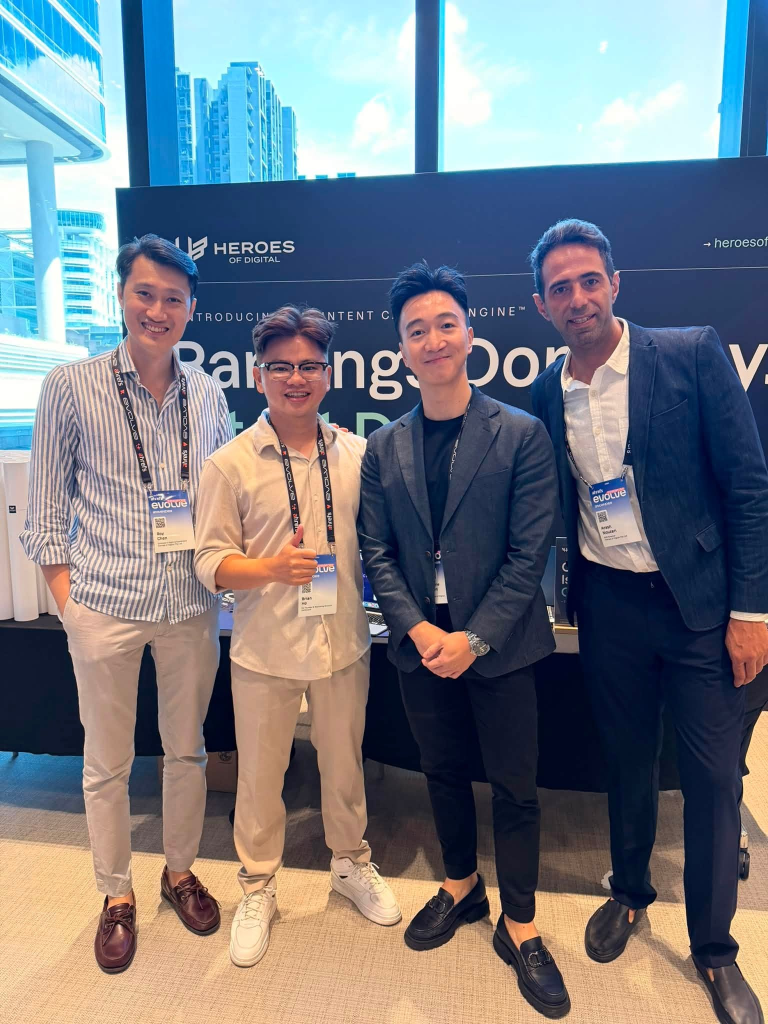 Heroes of Digital booth · Ahrefs Evolve Singapore